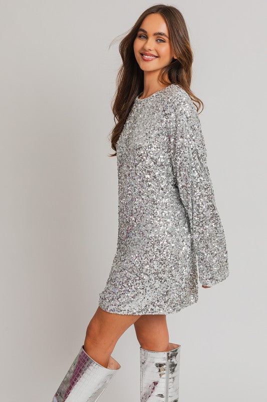 Long Sleeve Sequin | Mini Dress dress LE LIS   