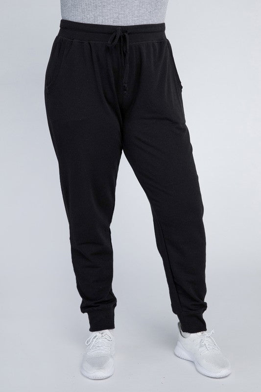 Plus-Size Jogger | Pants  Ambiance Apparel Black 1X 
