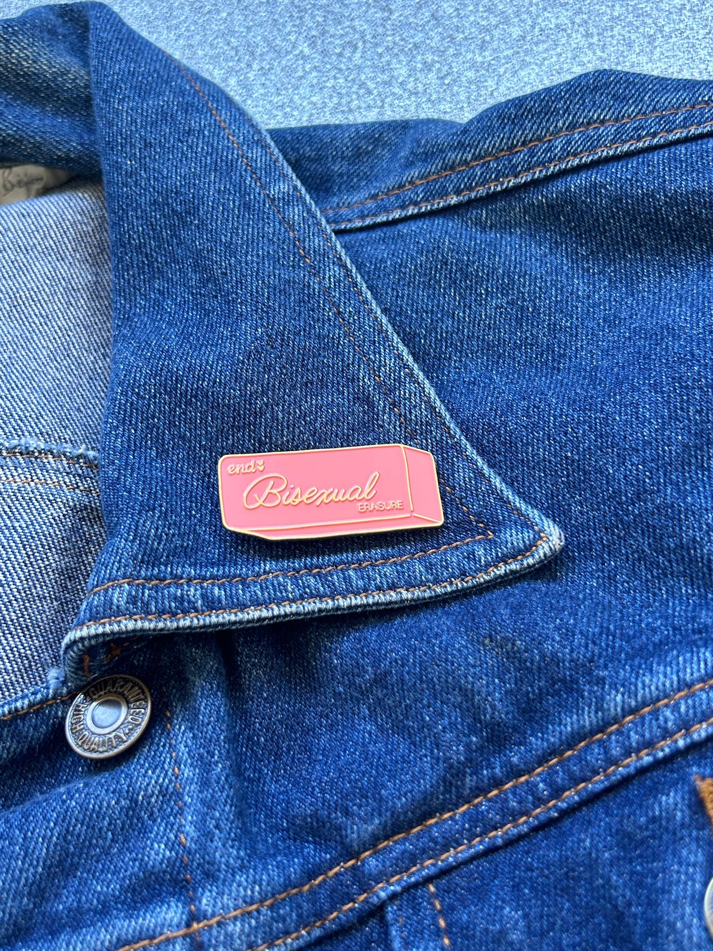 Bisexual Eraser | Enamel Pin pin The Peach Fuzz   