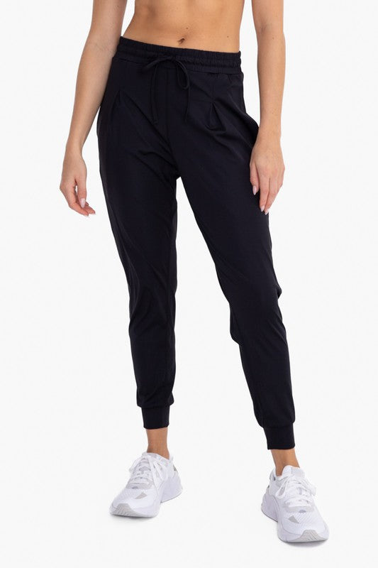 Solid Pleated Front | Joggers pants Mono B Black S 