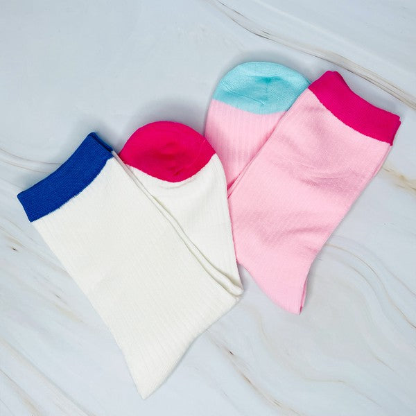 Set Of 2 | Color Block  | Socks socks Ellison and Young   