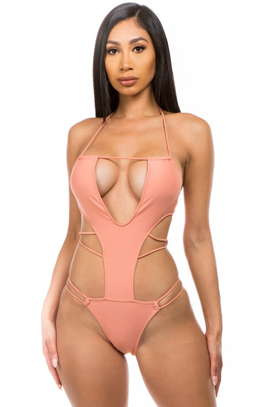 One-piece with sexy cut outs  Mermaid Swimwear MAUVE S 