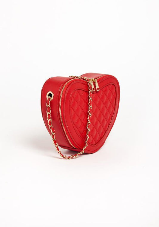 Heart Shaped | Crossbody Bag Handbag Bella Chic RED/ LMLM Os 
