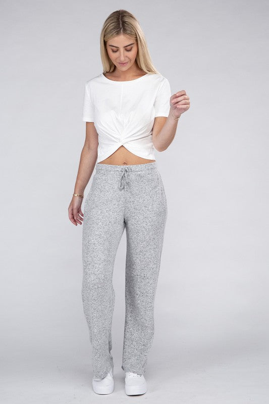 Cozy Terry Lounge | Pants pants Ambiance Apparel Heather Grey S 