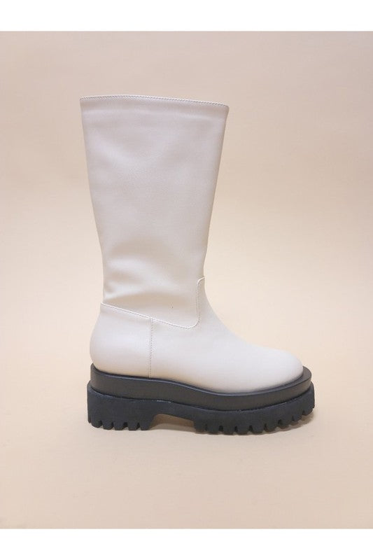 Platform | Boot boots Let's See Style CREAM PU 6 