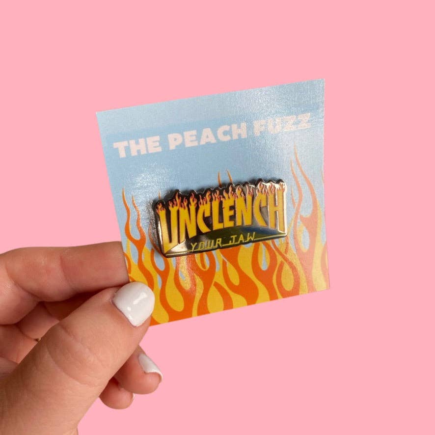 Unclench Your Jaw | Enamel Pin pin The Peach Fuzz   