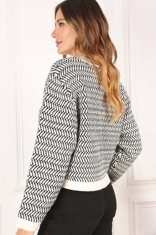 Pattern Crew Herringbone | Sweater sweater Lilou   