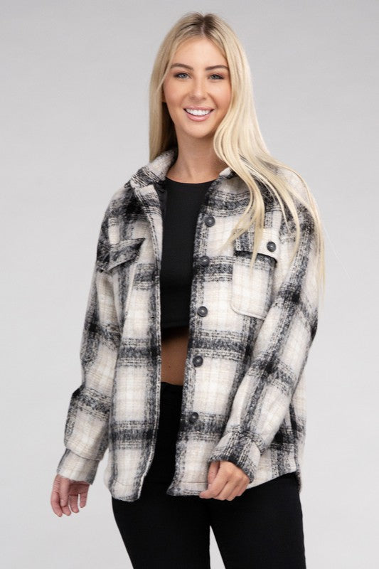 Cozy Plaid Flannel | Shacket Clothing Ambiance Apparel   
