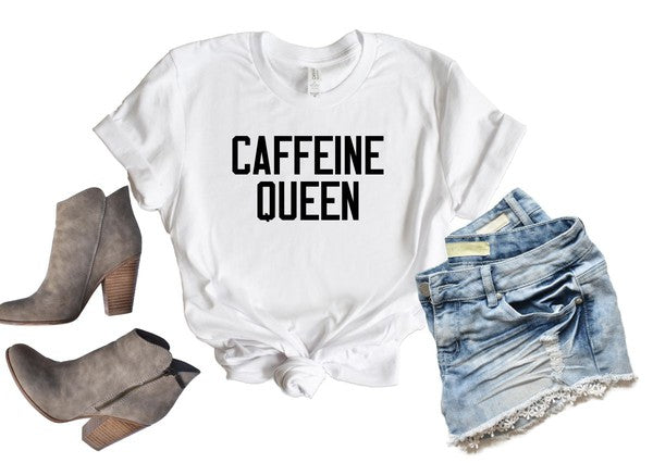 Caffeine Queen | Crewneck Clothing Ocean and 7th White S 