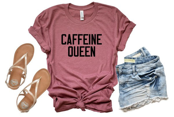 Caffeine Queen | Crewneck Clothing Ocean and 7th Heather Mauve S 
