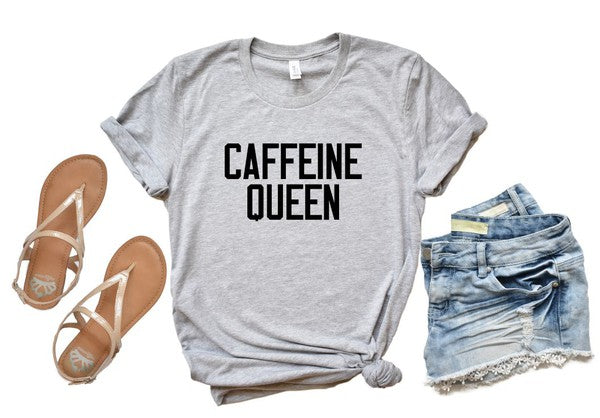 Caffeine Queen | Crewneck Clothing Ocean and 7th Grey S 