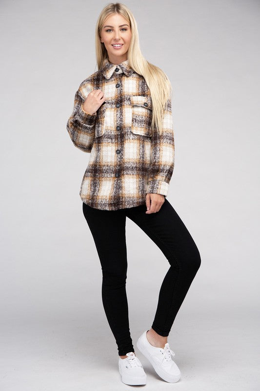 Cozy Plaid Flannel | Shacket Clothing Ambiance Apparel   