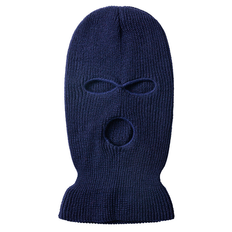 Woolen Knit Balaclava | Ski Mask Hat AFRO HERBALIST One Size Fits All navy blue 