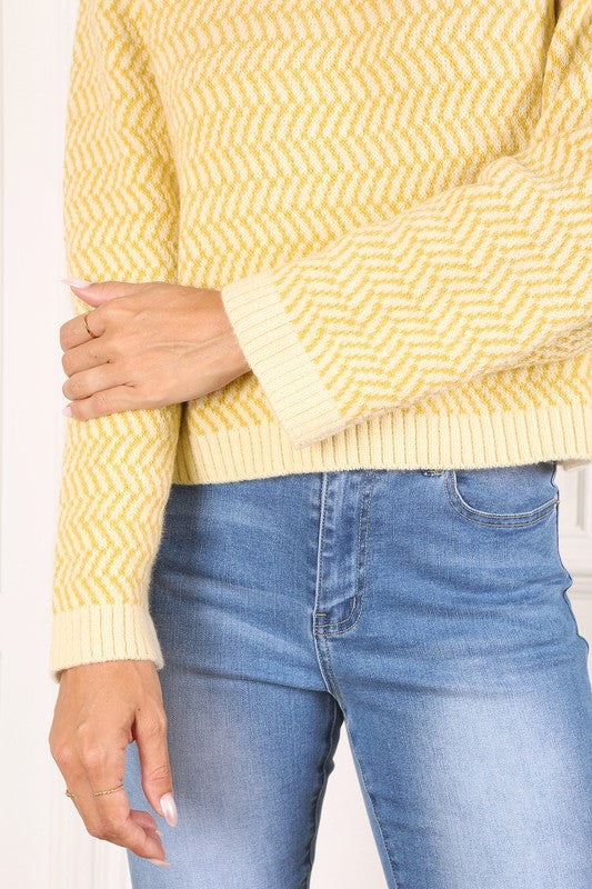Pattern Crew Herringbone | Sweater sweater Lilou   
