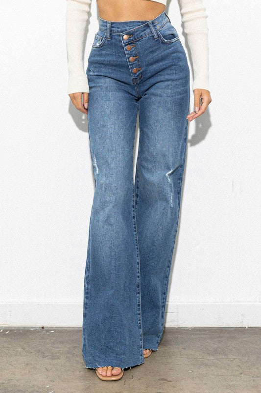 Criss Cross | High Waisted | Wide Leg | Jeans jeans Vibrant M.i.U   
