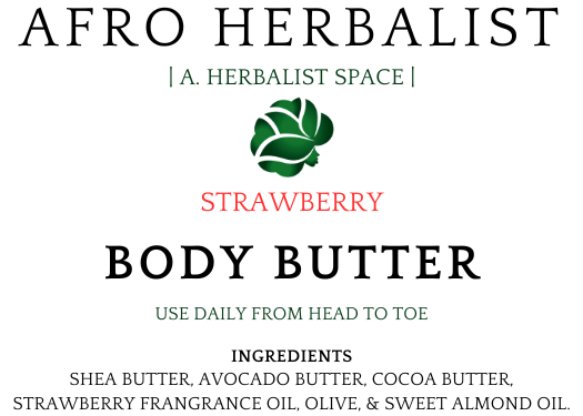 Whipped Body BUTTER | 🍓Strawberry Health & Beauty AHerbalist space 8oz  