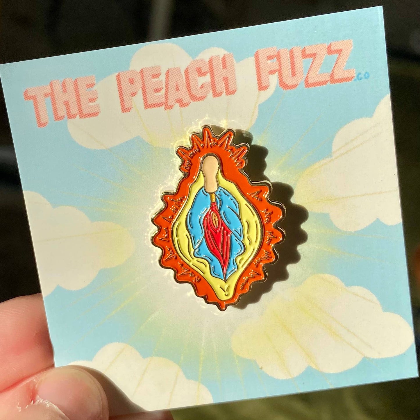 Vulva Mary | Enamel Pin pin The Peach Fuzz   