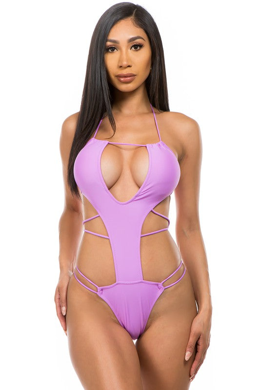 One-piece with sexy cut outs  Mermaid Swimwear Lavendar S 