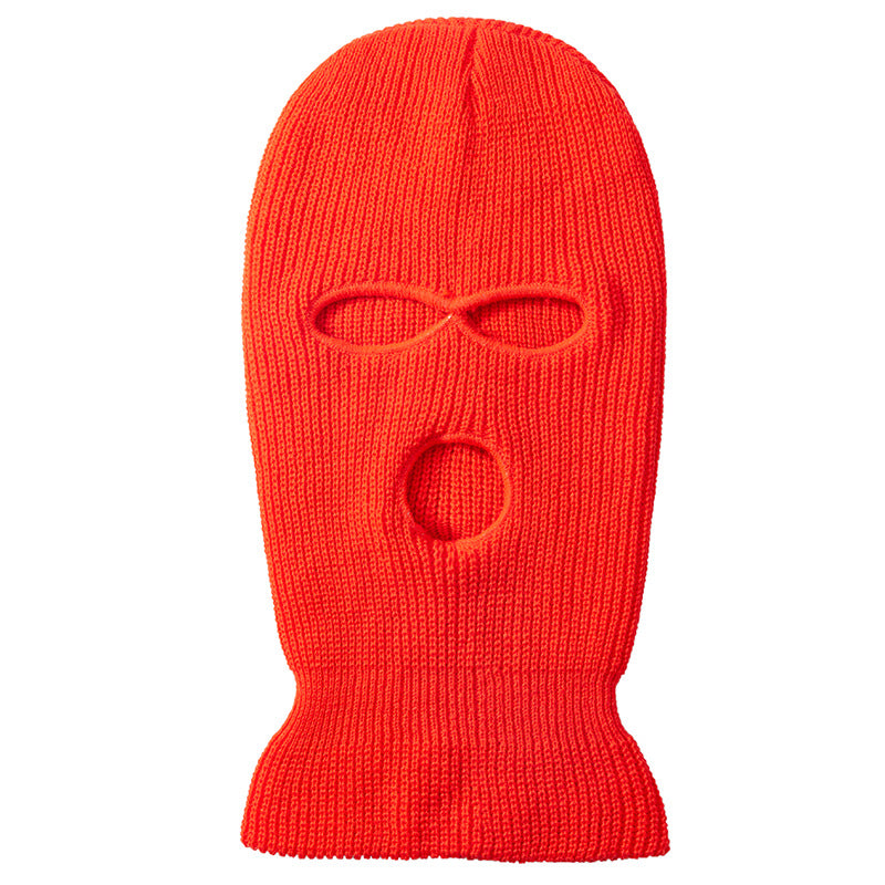 Woolen Knit Balaclava | Ski Mask Hat AFRO HERBALIST One Size Fits All Tangerine 