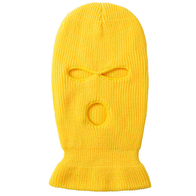 Woolen Knit Balaclava | Ski Mask Hat AFRO HERBALIST One Size Fits All Chicken Yellow 