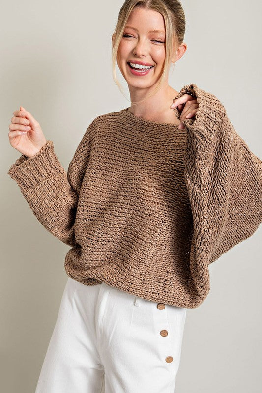 Loose Fit Knit | Top sweater eesome MOCHA SM 