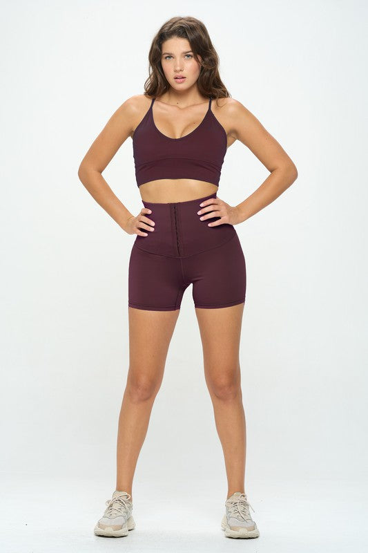 Corset Body Shaper | Buttery Soft Shorts Clothing OTOS Active Burgundy S 