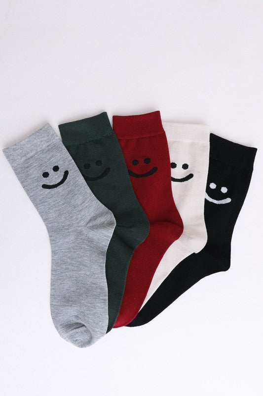 Smiley Face Crew | Socks socks Leto Accessories   
