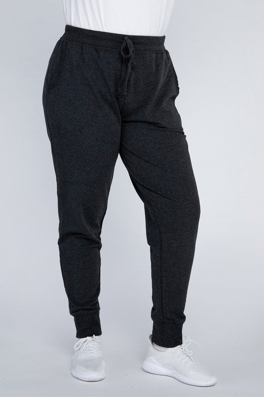 Plus-Size Jogger | Pants  Ambiance Apparel Charcoal 1X 