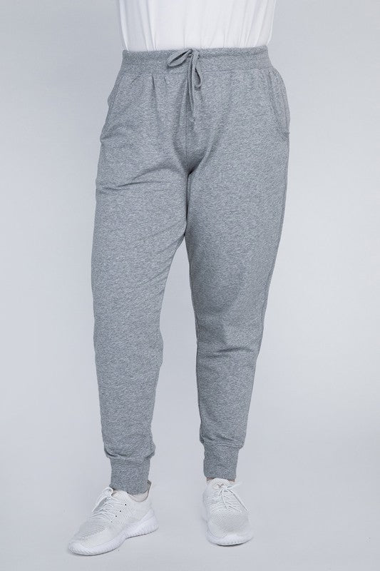 Plus-Size Jogger | Pants  Ambiance Apparel Heather Grey 1X 