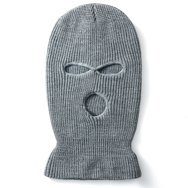 Woolen Knit Balaclava | Ski Mask Hat AFRO HERBALIST One Size Fits All Heather Grey 