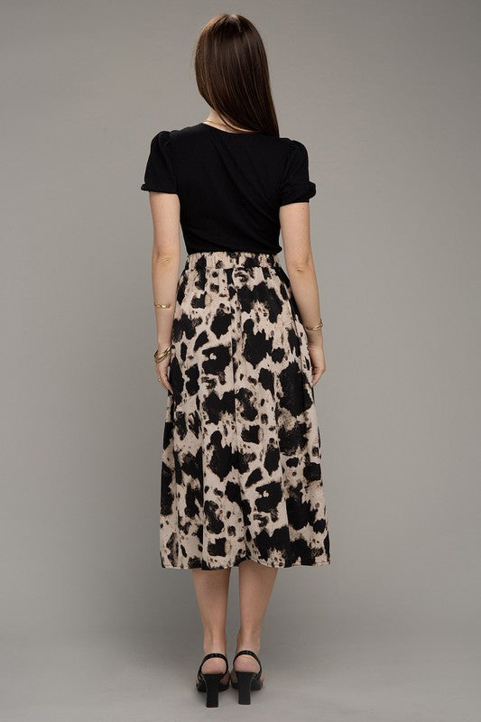 Floral Print Slit | Skirt dress Nuvi Apparel   