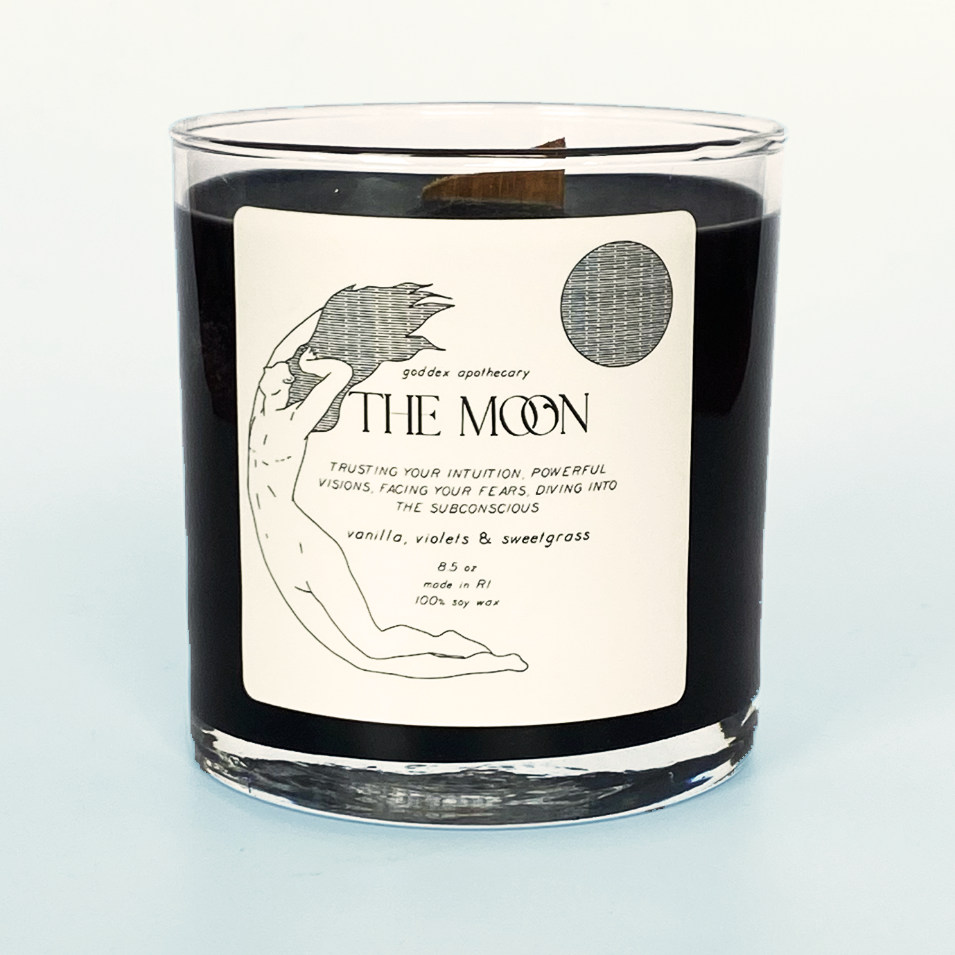 The Moon | Vanilla, Violets & Sweetgrass Tarot Soy Candle home decor Goddex   